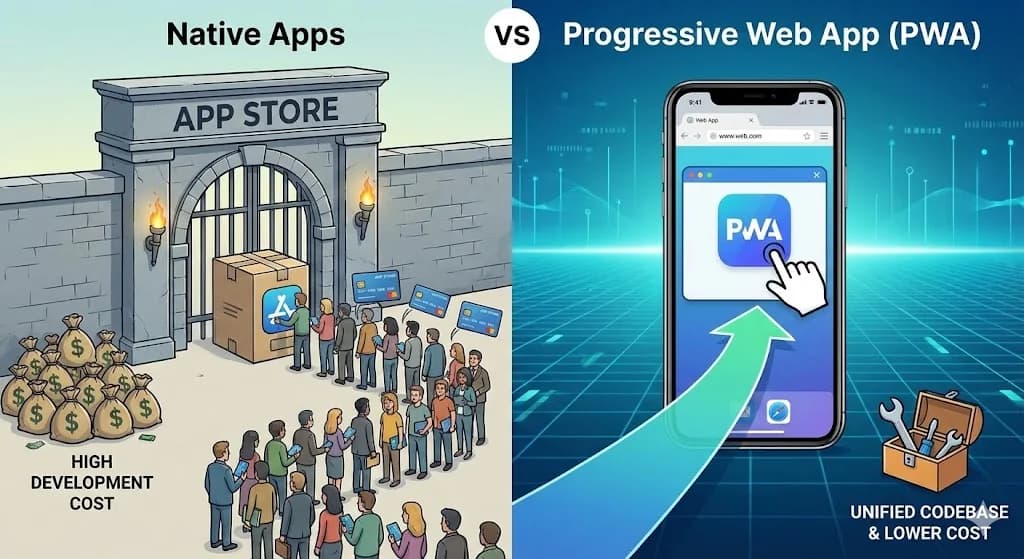 Native Apps vs. PWA: Why Spending €50k on an App Might Be Your Startup's Worst Mistake